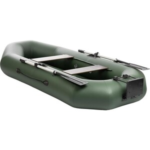 фото Лодка надувная тонар шкипер а280нт надувное дно, навесной транец зеленый