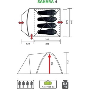 фото Палатка premier fishing sahara-4 (pr s-4)