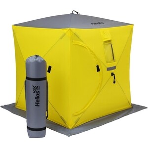 фото Палатка для зимней рыбалки helios куб 1,8х1,8 yellow/gray (hs-isc-180yg)