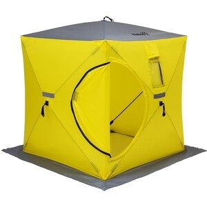 фото Палатка для зимней рыбалки helios куб 1,8х1,8 yellow/gray (hs-isc-180yg)