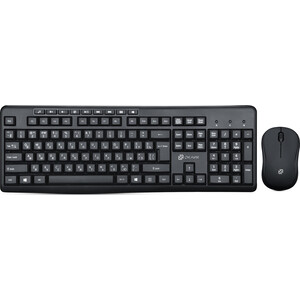 Комплект (клавиатура+мышь) беспроводной Oklick 225M клавиатура:черный, мышь:черный USB беспроводная Multimedia (1454537) oklick 225m blackred 288237