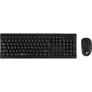 Комплект (клавиатура+мышь) беспроводной Oklick 230M клавиатура:черный, мышь:черный USB беспроводная (412900)