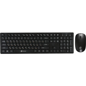Комплект (клавиатура+мышь) беспроводной Oklick 240M клавиатура:черный, мышь:черный USB беспроводная slim Multimedia (1091253) cycplus m1 gps беспроводной смарт велокомпьютер цифровой спидометр