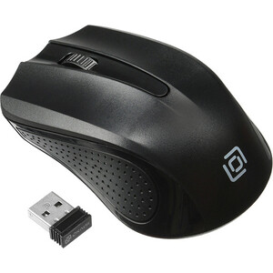 Мышь Oklick 485MW черный оптическая (1000dpi) беспроводная USB для ноутбука (3but) (997819) 2 4g беспроводная оптическая мышь вертикальная мышь 6 клавиш эргономичная мышь с 3 ступенчатым регулируемым dpi для пк ноутбука