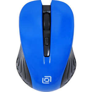 Мышь Oklick 545MW черный/синий оптическая (1600dpi) беспроводная USB для ноутбука (4but) (368630) мышь беспроводная оптическая energy ek 007w чёрно синий