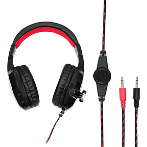 Наушники с микрофоном Oklick HS-L320G Phoenix черный/красный 1.9м мониторные оголовье (359482)