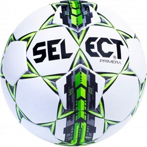 Мяч футбольный Select PRIMERA, мяч футбольный (004) белый/зеленый/черный, 5 PRIMERA, мяч футбольный (004) белый/зеленый/черный, 5 - фото 1