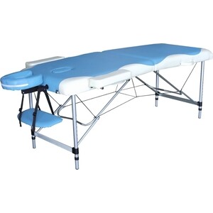 фото Массажный стол dfc nirvana, elegant deluxe, 186х70х5 см, голубой/бежевый