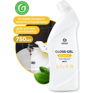 фото Чистящее средство grass professional gloss-gel для ванной комнаты, от известкового налета и ржавчины, 600 мл(125568)