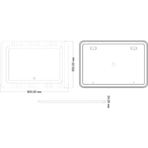 фото Зеркало mixline фредо-7 80х60 с подсветкой, сенсор (544017)