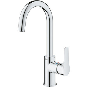 фото Смеситель для раковины grohe eurosmart с донным клапаном, хром (23537003)