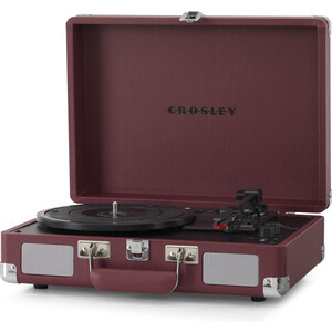 фото Виниловый проигрыватель crosley cruiser plus [cr8005f-bu4] burgundy c двухсторонним bluetooth