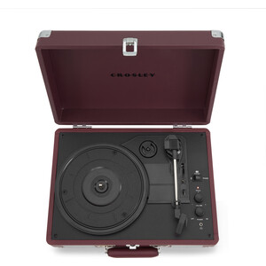 фото Виниловый проигрыватель crosley cruiser plus [cr8005f-bu4] burgundy c двухсторонним bluetooth