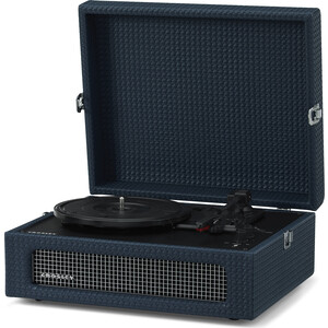 фото Виниловый проигрыватель crosley voyager plus [cr8017b-ny4] navy c двухсторонним bluetooth