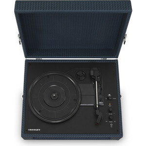 фото Виниловый проигрыватель crosley voyager plus [cr8017b-ny4] navy c двухсторонним bluetooth