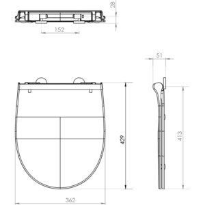 фото Сиденье микролифт roca victoria slim тонкое, быстросъемное