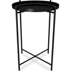 Столик журнальный Мебелик SHT-CT8 черный муар столик журнальный 450х450х550 дуб беленый муар