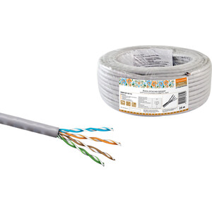 

Витая пара TDM ELECTRIC U/UTP Cat 5e 4х2х24 AWG CCA (25м) PVC, серый народный, U/UTP Cat 5e 4х2х24 AWG CCA (25м) PVC, серый народный