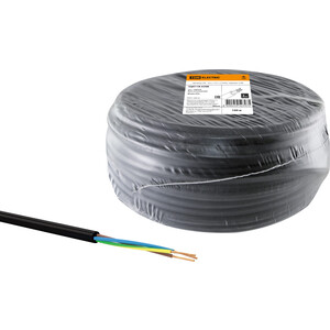 фото Провод tdm electric пвс 3х2,5 гост (100м), черный