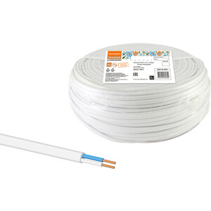 фото Провод tdm electric пусп 2х1,5 (100м), белый народный