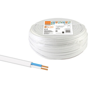 фото Провод tdm electric пугсп 2х2,5 (100м), белый народный