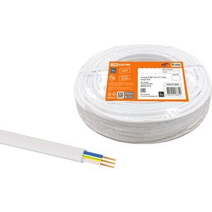 фото Провод tdm electric пгввп 3х4 гост (30м), белый