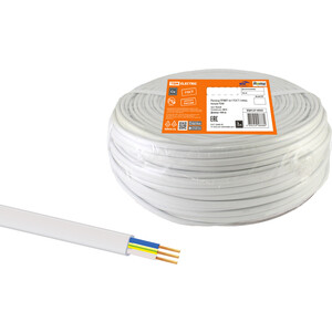 фото Провод tdm electric пгввп 3х1 гост (100м), белый