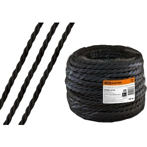 фото Ретро провод tdm electric ''эко'' 3х1,5 витой гост черный (50м)