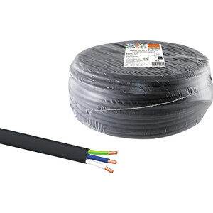 фото Провод tdm electric ввгмб-п нг(а) - ls 3х2,5 220/380 (50м) народный