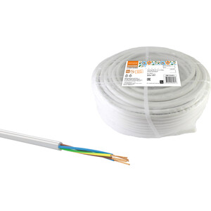 фото Провод tdm electric пвсмб 5х1,5 (100м), белый народный