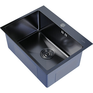 Кухонная мойка Mixline Pro 60х45 черный графит (4630099745733) кухонная мойка mixline pro 72х40 двухчашевая графит 4630099745788