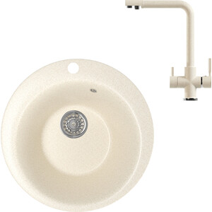 

Кухонная мойка и смеситель Mixline ML-GM13 бежевая 328, ML-GM13 бежевая 328