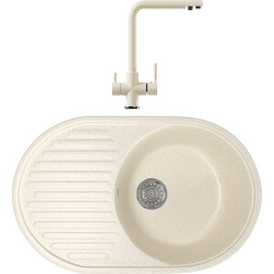 

Кухонная мойка и смеситель Mixline ML-GM16 бежевая 328, ML-GM16 бежевая 328