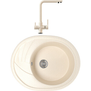 

Кухонная мойка и смеситель Mixline ML-GM17 бежевая 328, ML-GM17 бежевая 328