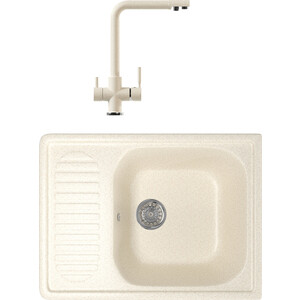 

Кухонная мойка и смеситель Mixline ML-GM18 бежевая 328, ML-GM18 бежевая 328
