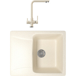 

Кухонная мойка и смеситель Mixline ML-GM26 бежевая 328, ML-GM26 бежевая 328