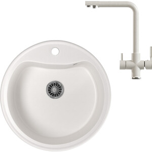 

Кухонная мойка и смеситель Mixline ML-GM09 белая 331, ML-GM09 белая 331