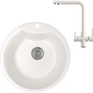 

Кухонная мойка и смеситель Mixline ML-GM12 белая 331, ML-GM12 белая 331