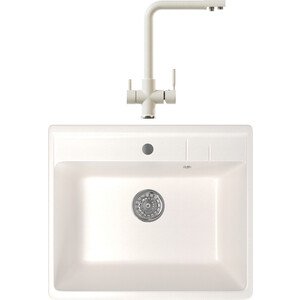 

Кухонная мойка и смеситель Mixline ML-GM15 белая 331, ML-GM15 белая 331
