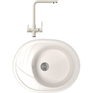 

Кухонная мойка и смеситель Mixline ML-GM17 белая 331, ML-GM17 белая 331