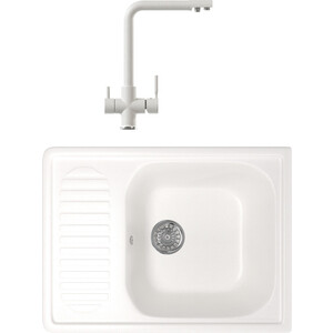 

Кухонная мойка и смеситель Mixline ML-GM18 белая 331, ML-GM18 белая 331