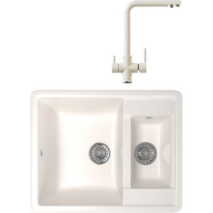 

Кухонная мойка и смеситель Mixline ML-GM21 белая 331, ML-GM21 белая 331