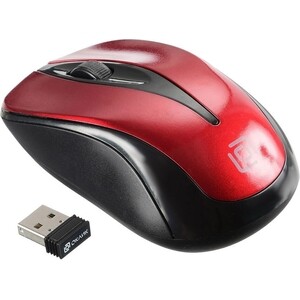 Мышь Oklick 675MW черный/красный оптическая (800dpi) беспроводная USB для ноутбука (3but) (1025919) мышь oklick 415mw оптическая 1600dpi беспроводная usb 3but