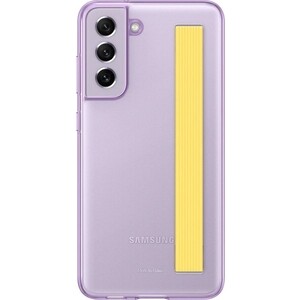 фото Чехол (клип-кейс) samsung galaxy s21 fe slim strap cover фиолетовый (ef-xg990cvegru)