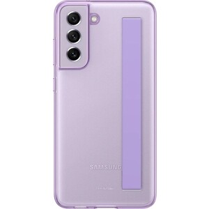 фото Чехол (клип-кейс) samsung galaxy s21 fe slim strap cover фиолетовый (ef-xg990cvegru)