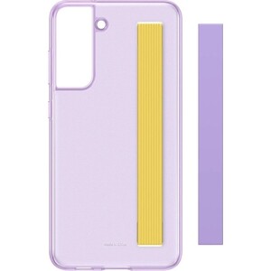 фото Чехол (клип-кейс) samsung galaxy s21 fe slim strap cover фиолетовый (ef-xg990cvegru)