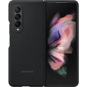 фото Чехол (клип-кейс) samsung galaxy z fold3 silicone cover черный (ef-pf926tbegru)