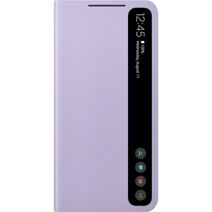 фото Чехол (клип-кейс) samsung galaxy s21 fe smart clear view cover фиолетовый (ef-zg990cvegru)