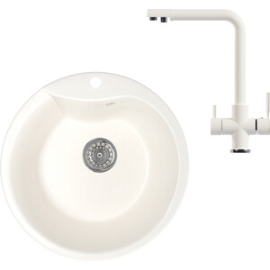 

Кухонная мойка и смеситель Mixline ML-GM12 молоко 341, ML-GM12 молоко 341