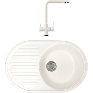 

Кухонная мойка и смеситель Mixline ML-GM16 молоко 341, ML-GM16 молоко 341